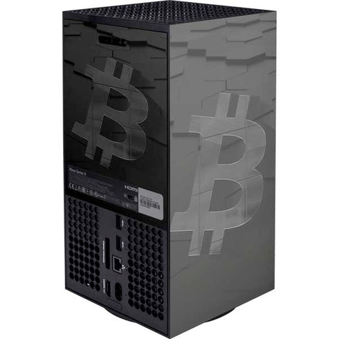 Bitcoin Textured Logo XBox Series X Digital Edition Console Skin